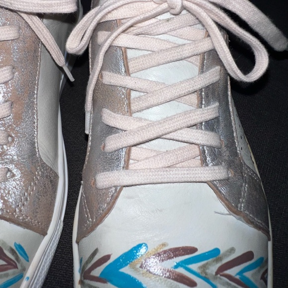 Karma of Charme Sundance Naïf Hand Painted Leather Sneakers - Sz 38 (8.0-8.5) - Picture 11 of 16